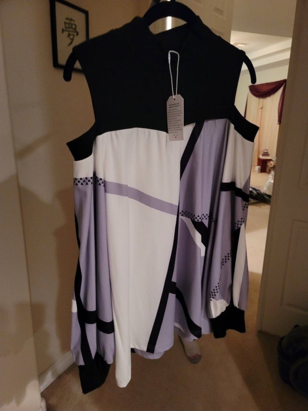 Cold Shoulder Mock Neck Top